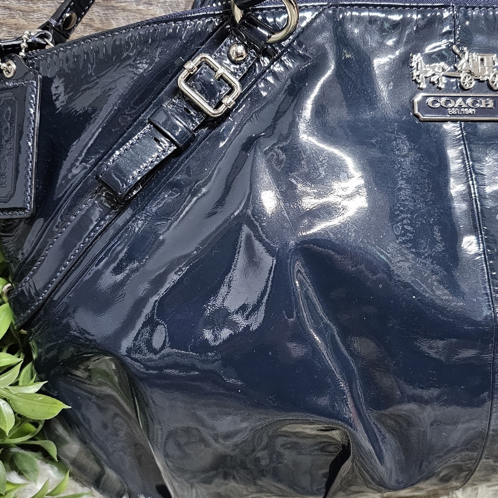 Coach Large Navy Sophia Bag #15915. - Picture 8 of 16